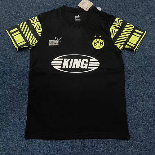 22/23 Dortmund Training Black Soccer Jerseys