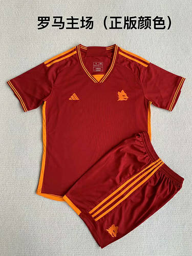 23/24 Roma Home Kids Soccer Jerseys