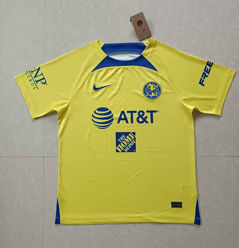 23/24 Club America Yellow Training Soccer Jerseys