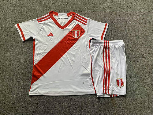 23/24 Peru Home Kids Soccer Jerseys