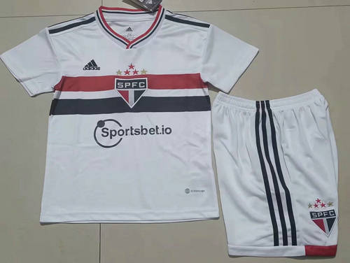 22/23 Sao Paulo Home Kids Soccer Jerseys