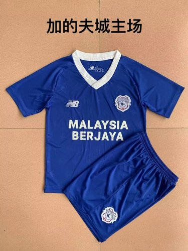 22/23 Cardiff City Home Kids Soccer Jerseys