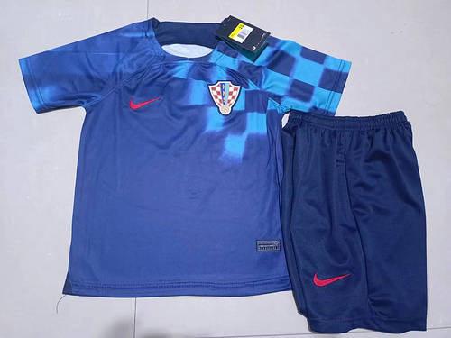 2022 Croatia Away Kids Soccer Jerseys