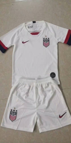 4 Stars Usa Home White Kids 2019 Soccer Jersey