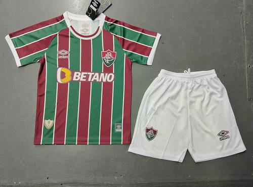 23/24 Fluminense Home Kids Soccer Jerseys