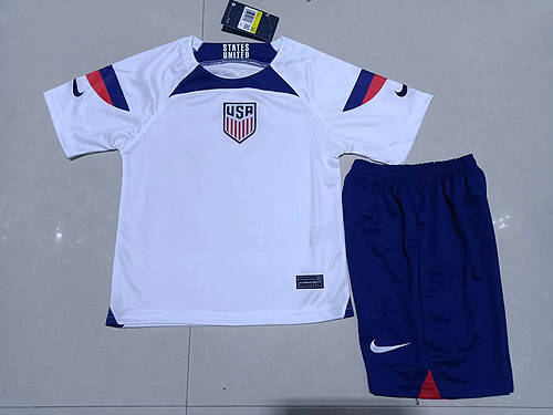 2022 Usa Home Kids Soccer Jerseys