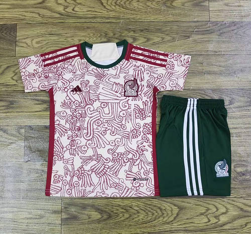 2022 Mexico Away Kids World Cup Soccer Jerseys