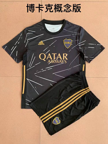 22/23 Boca Black Adult And Kids Soccer Jerseys