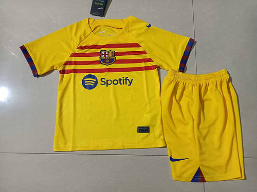 22/23 Barcelona Fourth Kids Soccer Jerseys