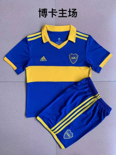 22/23 Boca Home Kids Soccer Jerseys