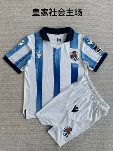 23/24 Real Sociedad Home Kids Soccer Jerseys