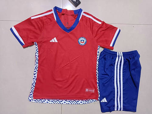 2022 Chile Home Kids Soccer Jerseys