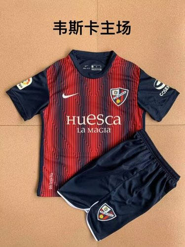 22/23 Huesca Home Adult And Kids Soccer Jerseys