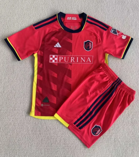 23/24 St. Louis City Sc Home Kids Soccer Jerseys