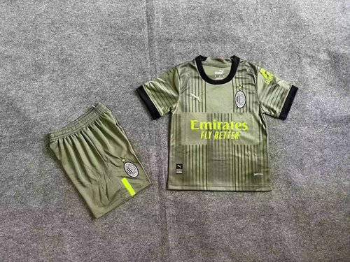 22/23 Ac Milan Third Kids Soccer Jerseys