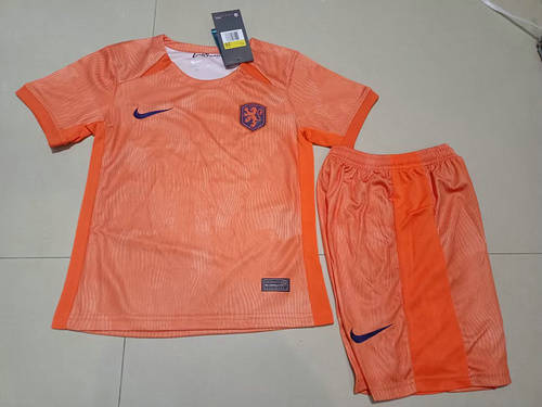 2023 Netherlands Home Kids Soccer Jerseys