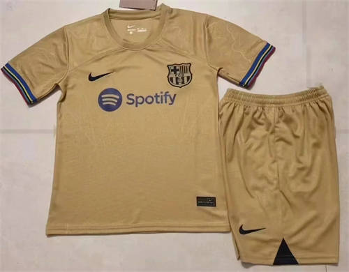 22/23 Barcelona Away Kids Soccer Jerseys