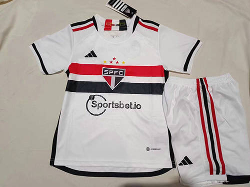 23/24 Sao Paolo Home Kids Soccer Jerseys