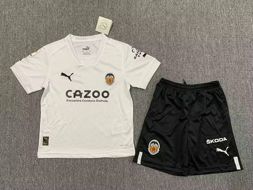 22/23 Valencia Home Kids Soccer Jerseys