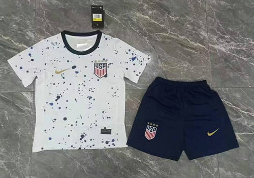 23/24 Usa Home Kids Soccer Jerseys