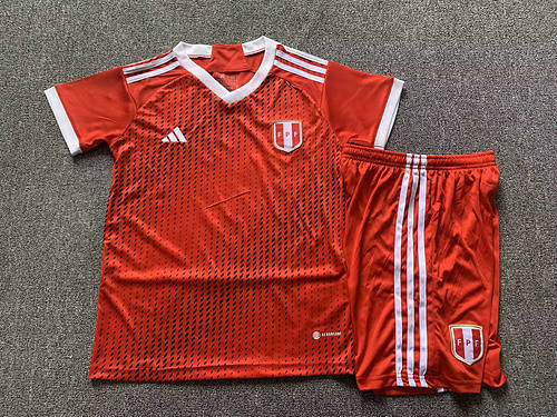 23/24 Peru Away Kids Soccer Jerseys