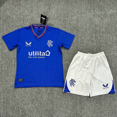 23/24 Rangers Home Kids Soccer Jerseys