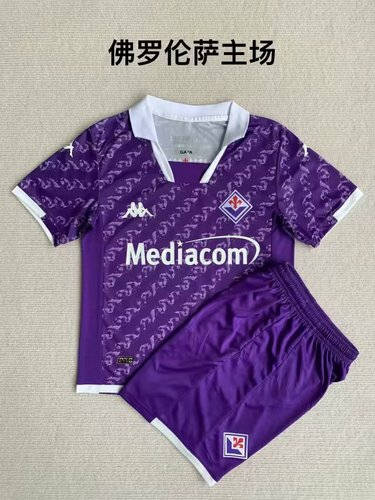 23/24 Fiorentina Home Kids Soccer Jerseys