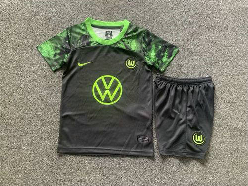 23/24 Wolfsburg Away Kids Soccer Jerseys