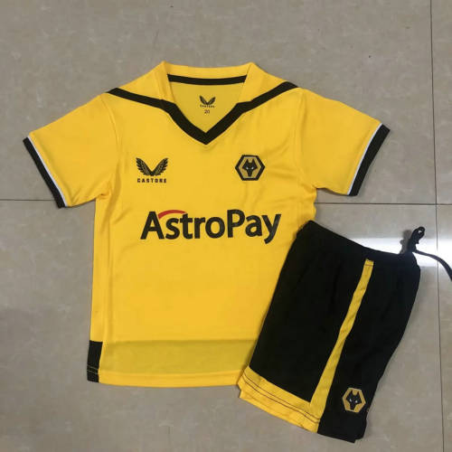 22/23 Wolves Home Kids Soccer Jerseys