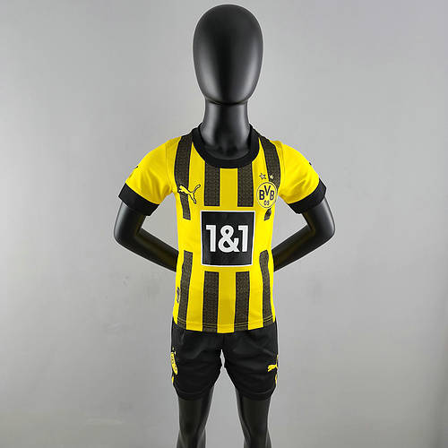 22/23 Dortmund Home Kids Soccer Jerseys