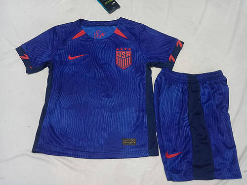 2023 Usa Away Kids Soccer Jerseys