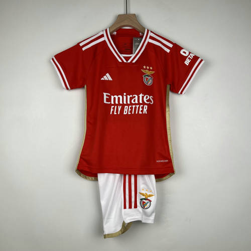 23/24 Benfica Home Kids Soccer Jerseys