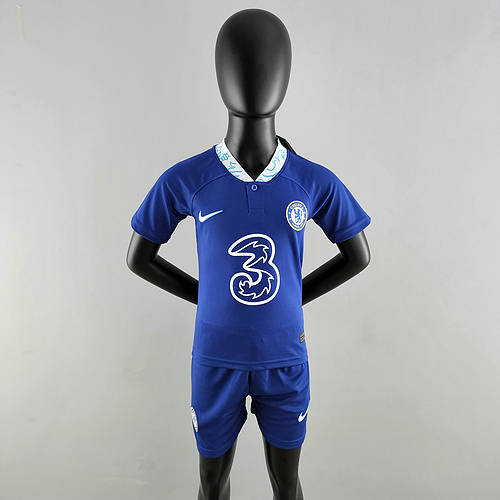 22/23 Chelsea Home Kids Soccer Jerseys