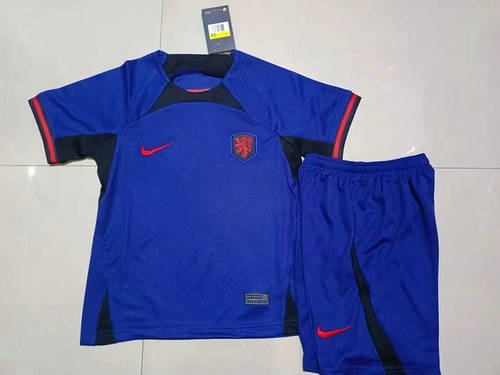 2022 Netherlands Away Kids Soccer Jerseys