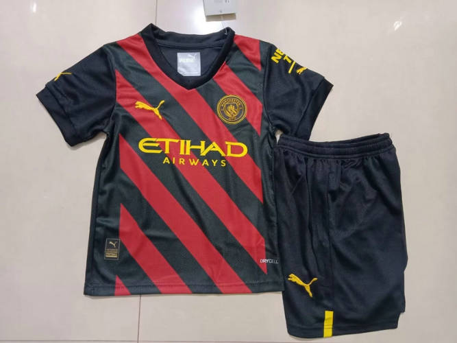 22/23 Manchester City Away Kids Soccer Jerseys