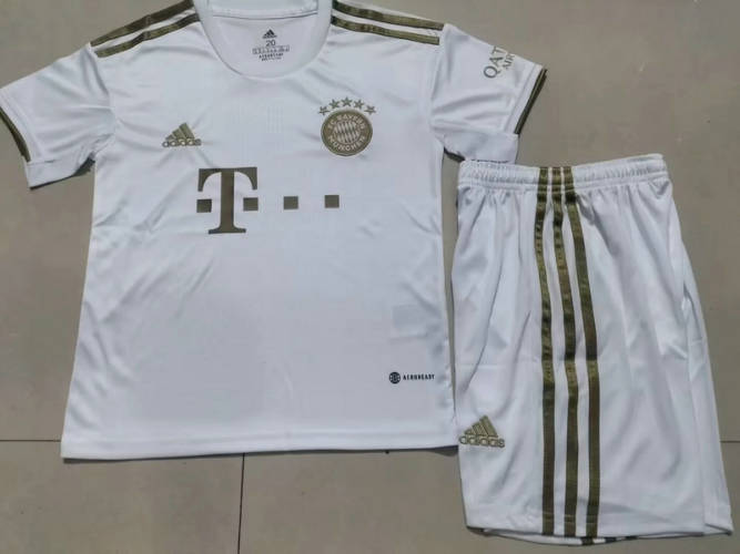 22/23 Bayern Away Kids Soccer Jerseys