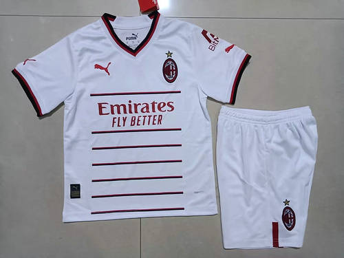 22/23 Ac Milan Away Kids Soccer Jerseys