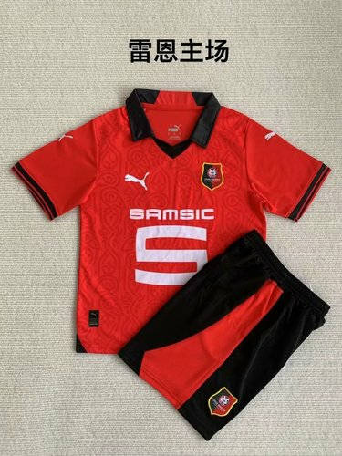 23/24 Rennais Home Kids Soccer Jerseys