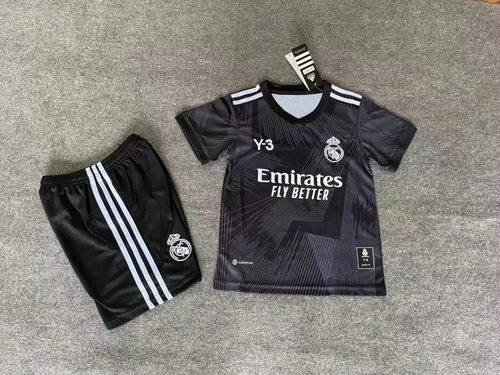 22/23 Real Madrid Y3 Black Kids Soccer Jerseys