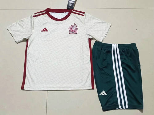 2022 Mexico Away Kids Soccer Jerseys