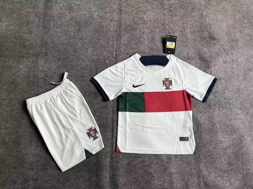 2022 Portugal Away Kids Soccer Jerseys