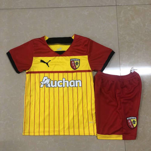 22/23 Rc Lens Home Kids Soccer Jerseys