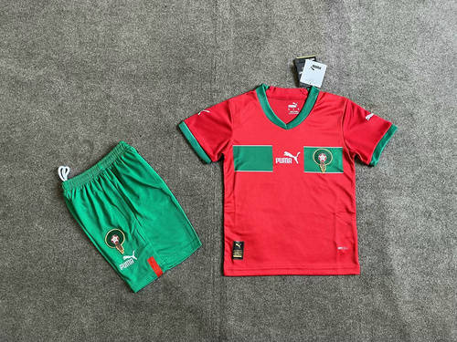 23/24 Morocco Home Kids Soccer Jerseys