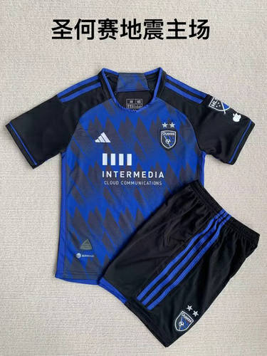 23/24 San Jose Earthquakes Home Kids Soccer Jerseys