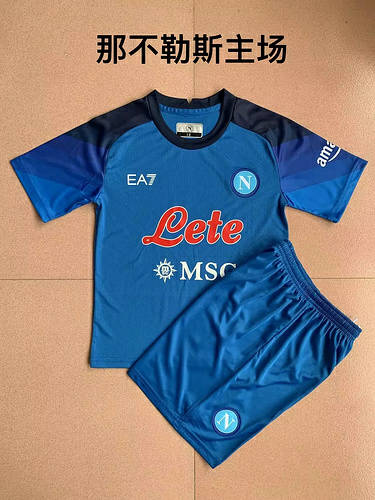 22/23 Napoli Home Kids Soccer Jerseys