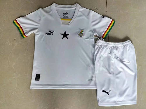 2022 Ghana Home Kids Soccer Jerseys