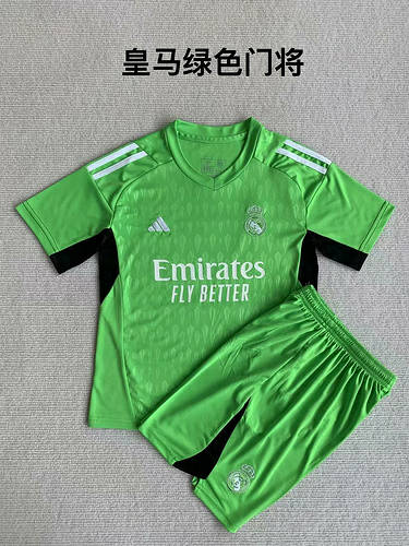 23/24 Real Madrid Goalkeeper Adults And Kids Soccer Jerseys