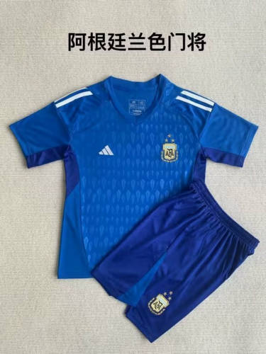 23/24 Argentina Goalkeeper Kids Soccer Jerseys