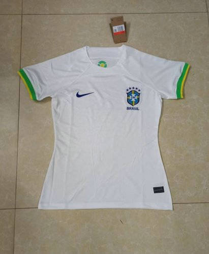 2022 Brazil Woman White Soccer Jerseys