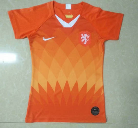 Dutch Home orange woman 2019 Soccer Jerseys